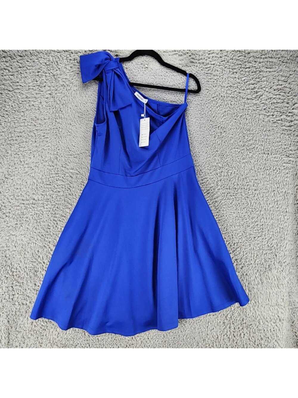 Jasambac Dress Womens XL Blue One Shoulder Coctail *NWD Read*